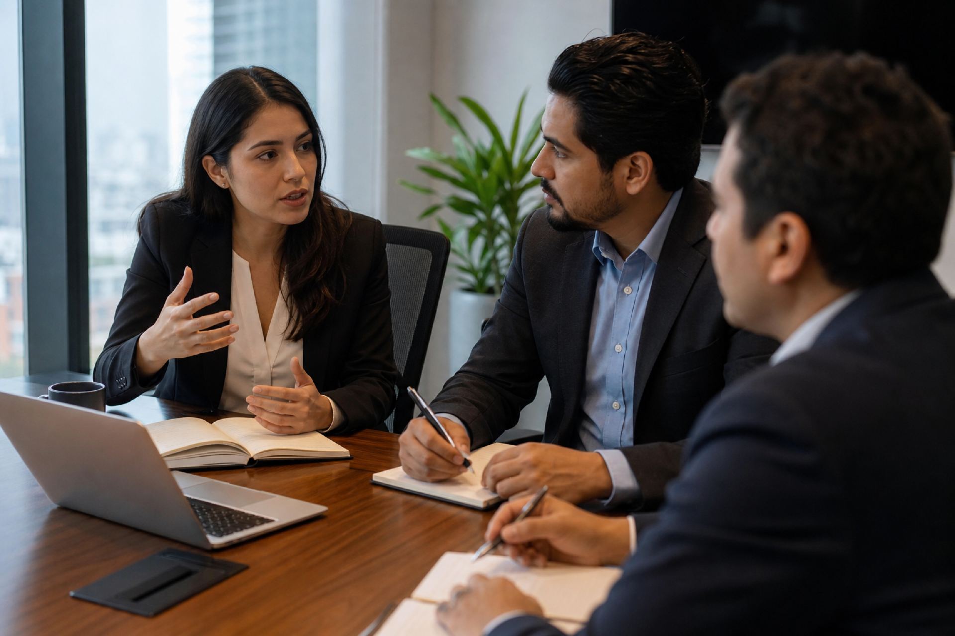 Equipo mexicano colaborando en una sesión de estrategia de talento